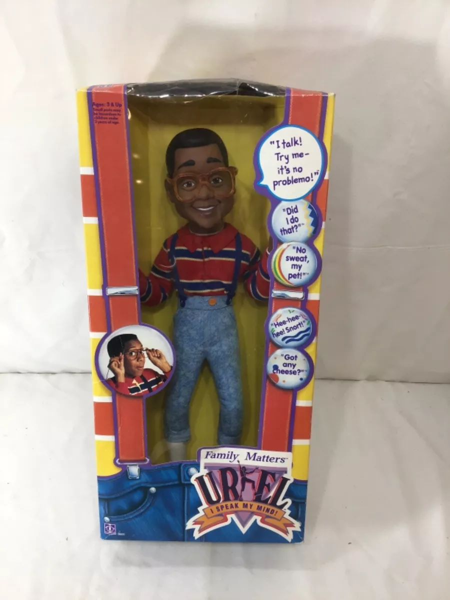 1991 Vintage Family Matters Steve Urkel Doll / Figure Talking SEALED Boxed