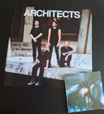 ARCHITECTS SIGNED THE SKY THE EARTH CD & SIGNED 12'' PRINT + HANDWRITTEN LYRICS