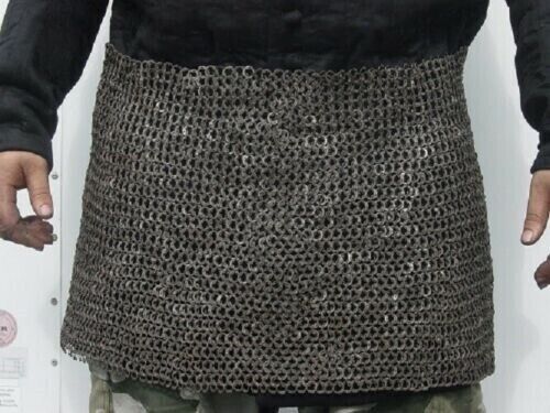Chain Mail Skirt 10 MM ID Flat Riveted with Washer Medieval Armor - Picture 4 of 5