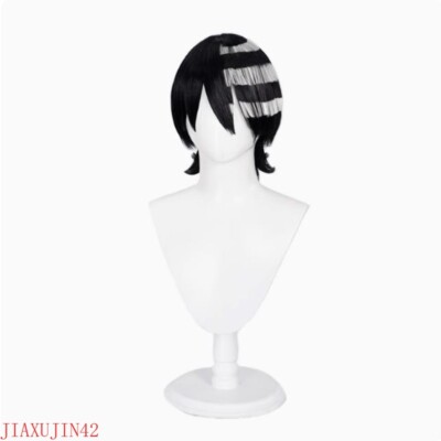 SOUL EATER Death The Kid Black And White Highlights Cosplay Wigs Halloween Prop
