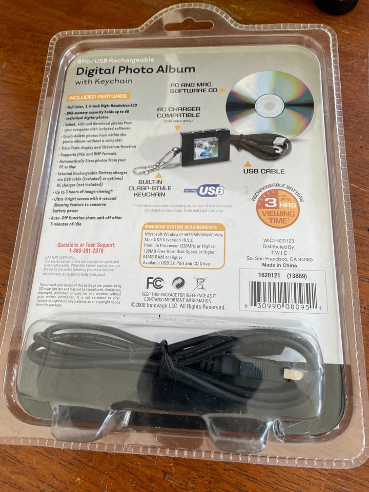 Digital Photo Album w keychain - stores 60 photos - New - Image 2 of 2