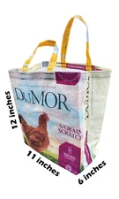 Reusable Shopping Tote or Farmer's Market Tote Bag made from Chicken Feed Bags
