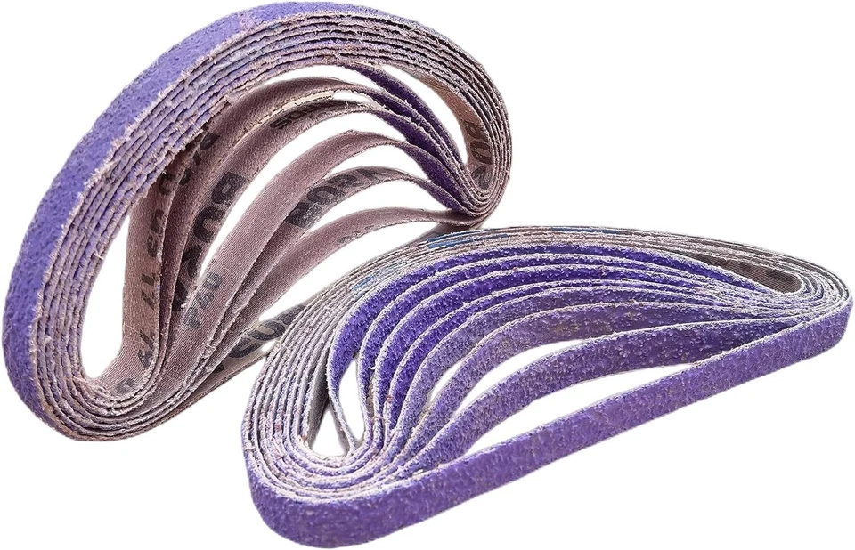 100 PACK Purple File Sanding Belt Abrasive 1/2×18 inch 40 GRIT For Polishing - Image 2 of 4