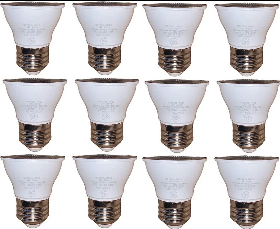 Lámpara de bombilla de pista LED GE 12 unidades, blanco brillante, repuesto halógena de 60 vatios Foto 2 de 4