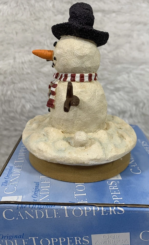 Snowman Topper Antique Our America NE405A Candle Topper - Image 4 of 4