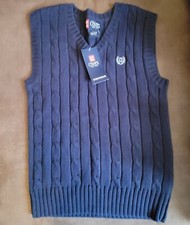 Chaps Sweater Vest Boys Size 7 Nacy Blue V-Neck