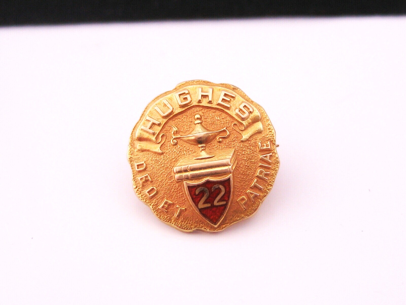 Antique 1922 HUGHES Deo Et Patriae / For God & Countr… Gem