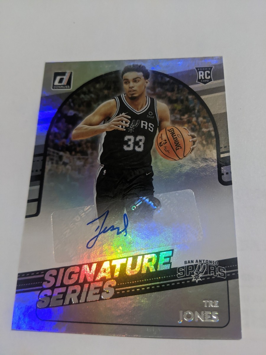 Tre Jones Spurs RC Rookie Auto Card 2020 Panini Donruss Tre Jones Spurs RC Rookie Auto Card 2020 Panini Donruss