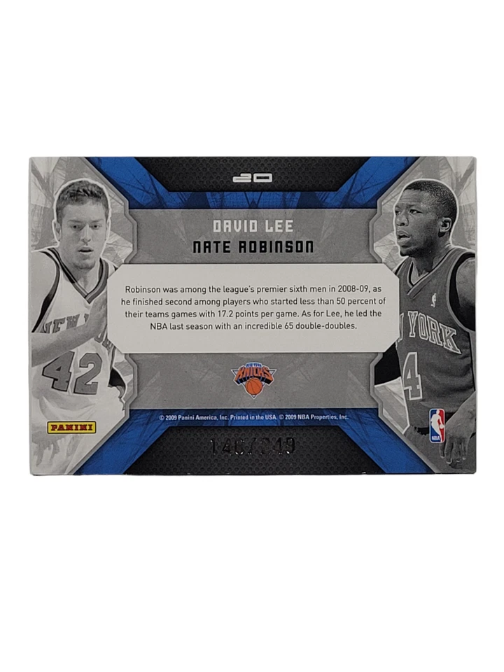Combos Donruss Elite Teamwork 2009-2010 rojo/249 David Lee Nate Robinson #20 Foto 2 de 4