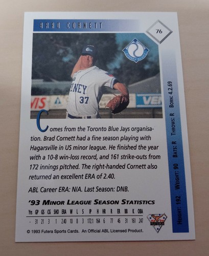 1994 Futera Australian Baseball League ABL - Sydney Blues and Waverley Reds - Picture 5 of 45