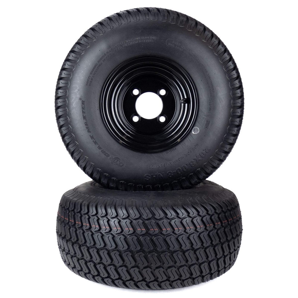 2) Turf Tire Assemblies 20x8.00-8 Fits Gravely ZTX ZT XL 42