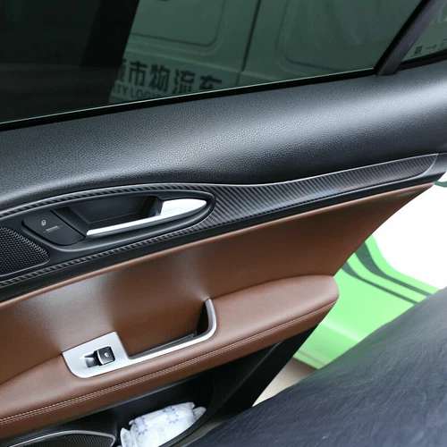 For 2017-2023 Alfa Romeo Stelvio Real Carbon Fiber Full Inner Kit Cover Trim Set - Picture 29 of 30