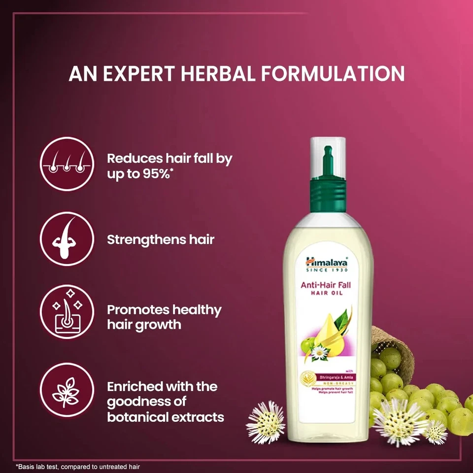 Aceite capilar Bhringraja y Amla anticaída del cabello del Himalaya - Promueve el crecimiento del cabello - 200 ml Foto 4 de 4