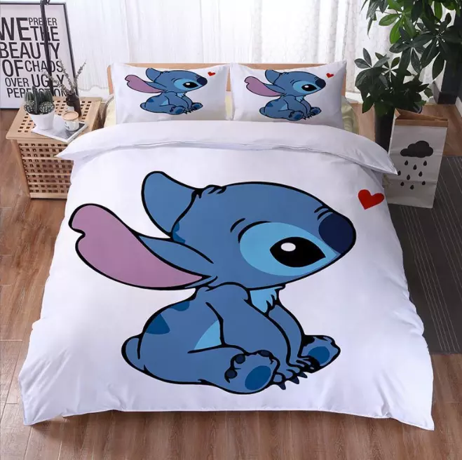 Parure de couette de 3 pièces Lilo & Stitch - 1 housse de couette