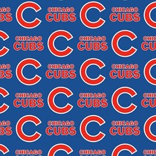 M.L.B.Chicago Cubs 60 Wide Fabric Blue Red Traditions By The Yard
