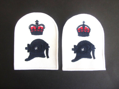 KINGS & QUEENS CROWN ROYAL NAVY PETTY OFFICER TRADE BADGES - RN HMS