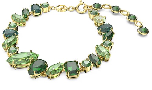 Swarovski Gema Mixed Cut Bracelet Goldtone Plated NIB New