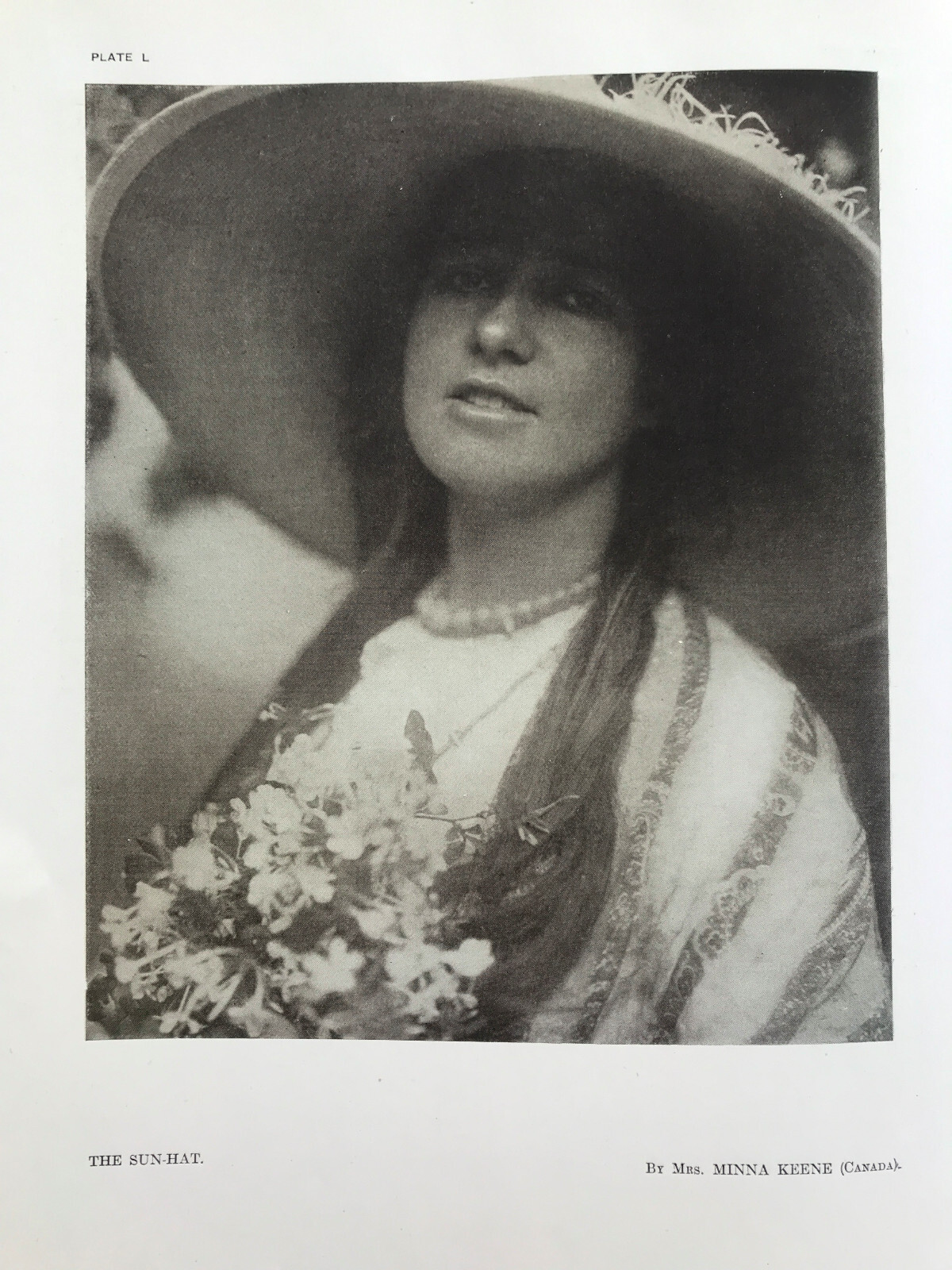 Beautiful study titled The Sun Hat 1914 by Minna Keene 1861 1943
