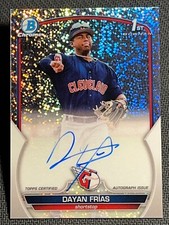 2023 Bowman Chrome 1st SPECKLED REFRACTOR PROSPECT ROOKIE AUTO Dayan Frias /299