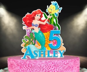 disney ariel cake princess topper mermaid personalized