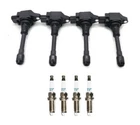4 x Ignition Coils + Spark Plugs for Nissan Tiida C11 2004 - 2012 HR15DE 1.5