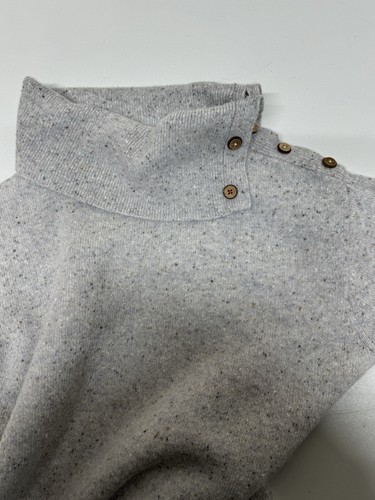 Jersey para mujer blanco Stuff talla 12 gris claro largo mezcla de lana de cordero EC - Imagen 12 de 16