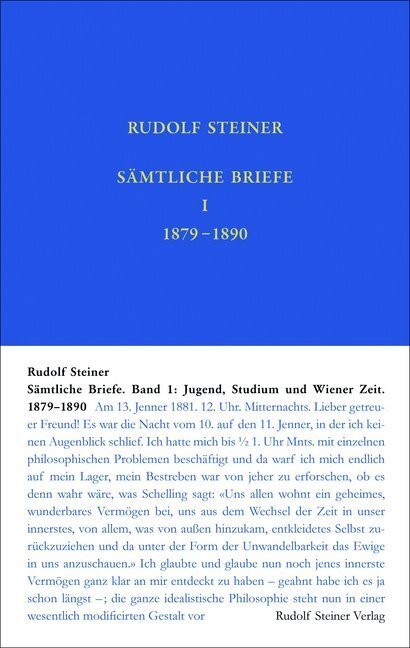 Thumbnail - Sämtliche Briefe - Bd.1 Von Rudolf Steiner