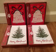 Happy Holidays Boxed Christmas Cards with Envelopes 32-Count 