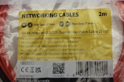 (6) StarTech.com 2m Fiber Optic Cable Multimode Duplex 62.5/125 - LSZH Fibstst2