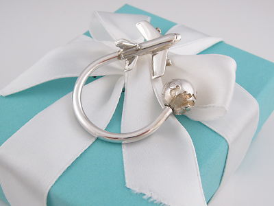 Tiffany & Co Silver Rare Plane Globe Key Ring Keychain | eBay