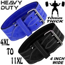 AUSTODEX Power Weight Lifting Leather Belt Back Support Gym Training Fitnesss
