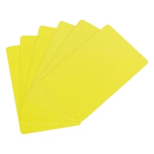 15 Mil Graphic Quality Yellow Blank PVC Card for ID Badge Printer, 20 Pack