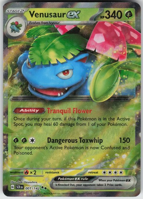 #ad UR 01 Holo Venusaur ex 001 142 Double Rare SV07: Stellar Crown $3.99