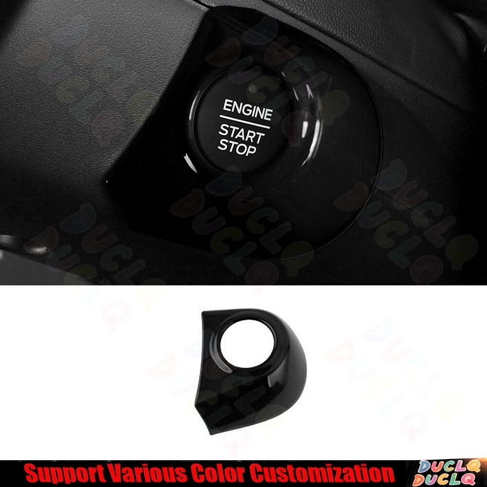 Car One-Click Startup Switch Button Trim For Ford Ranger 2023-2024 Bright Black
