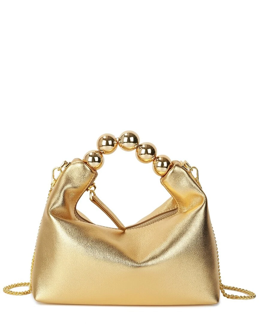 Tiffany & Fred Paris Smooth Metallic Leather Top-Handle Crossbody Women's Gold Review