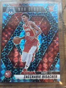 2024-25 Panini Mosaic NBA Debut Zaccharie Risacher FOTL Spectris Blue /25