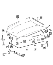 Genuine Mopar Hood Lock Plate 5099945AA