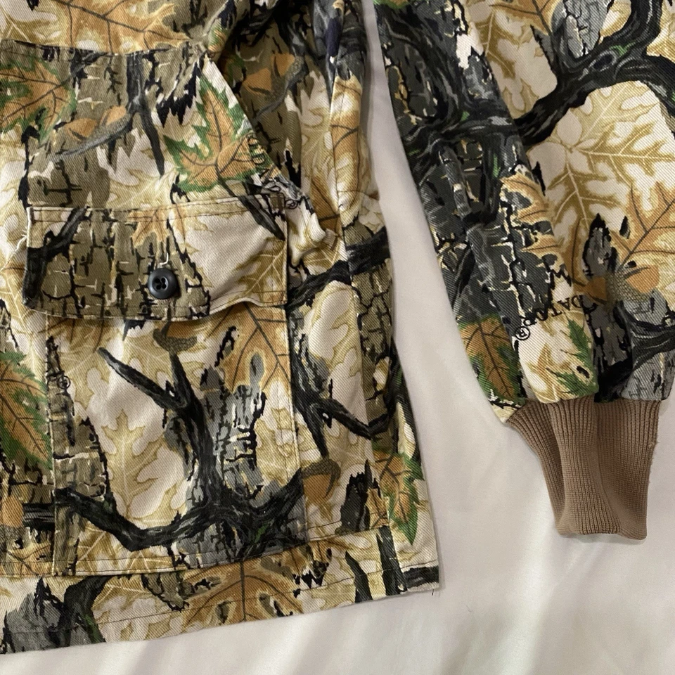 复古 Predator 迷彩夹克男式 2XL XXL 狩猎全拉链工装口袋外套 — 第 3/4 张图片