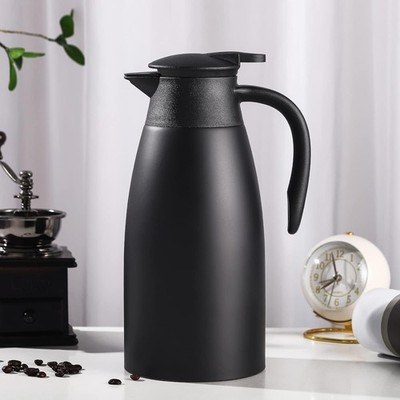 Thermoskanne Edelstahl Doppelwandige Vakuumisolierung Isolierkanne Kaffeekanne