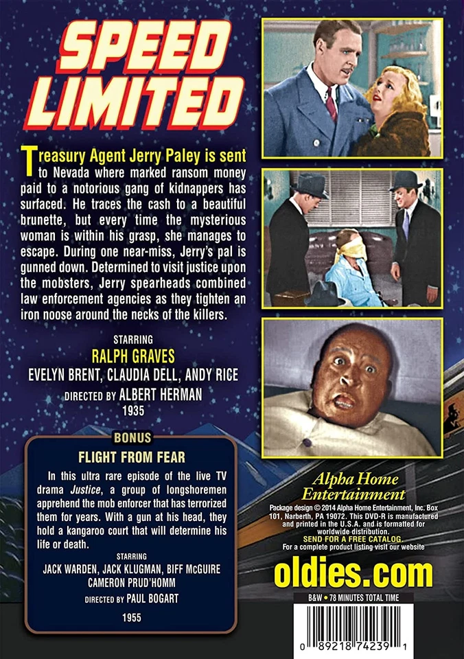 Speed Limited (DVD) Andy Rice Claudia Dell Evelyn Brent Ralph Graves - Image 2 of 2