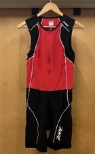 Zoot Triathlon Suit Mens Large Red Compression Padded Chamois Sleeveless