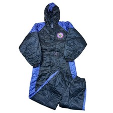 Vintage Crazy Ski Suit One Piece Snow 90s Retro Blue Childrens Kids Age 14 Years