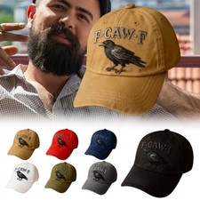 F-Caw-F Crow Hat Vintage Gothic Black Bird F-caw-f Cap,Vintage Baseball Cap NEW