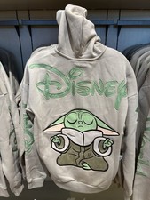 Disney Parks 2026 WDW Star Wars Grogu Full Zip Hoodie Adult Medium New