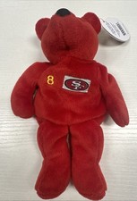 NFL Salvino's Bammers San Francisco Steve Young 8 Red Beanie Bear Used 1940