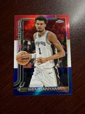 2025-26 Topps Chrome - Victor Wembanyama #221 Red White & Blue Refractor