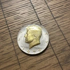 DANBURY MINT,   1979 KENNEDY HALF DOLLAR, GOLD AND SILVER PLATED
