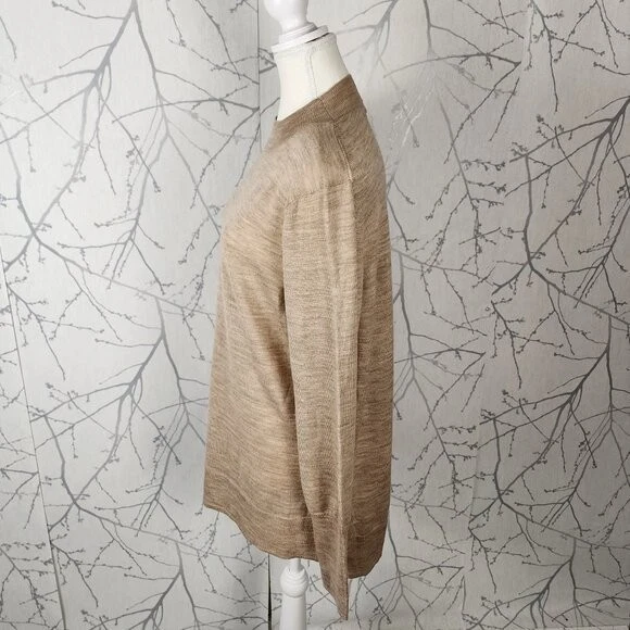 Suéter Badgley Mischka Beige 100% Lana Merino Cuello Imitado | Para Mujer XL Foto 2 de 4