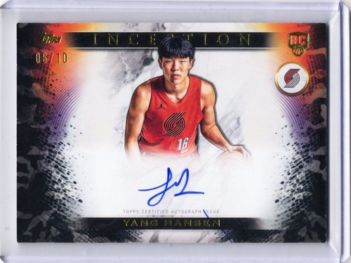 2025-26 Topps Inception Basketball Yang Hansen Rookie Auto Camo /10 #RV-YH