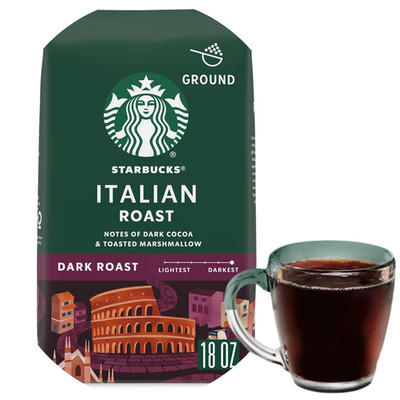 Ground Coffee Dark Roast Italian Roast 100% Arabica 1 Bag 18-oz